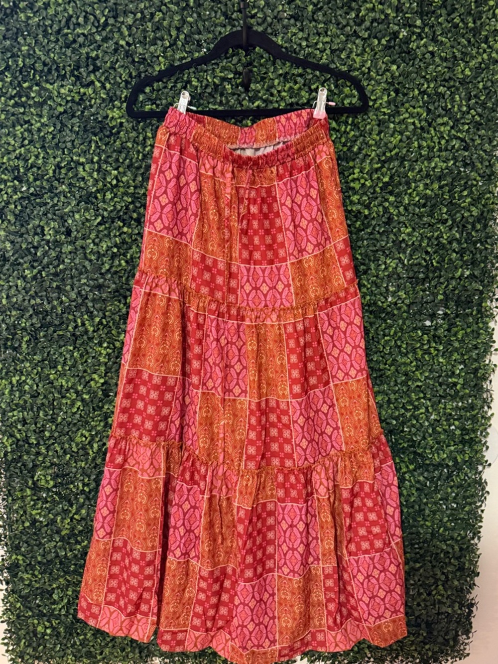 Boho Patchwork Maxi Skirt (with Pockets)